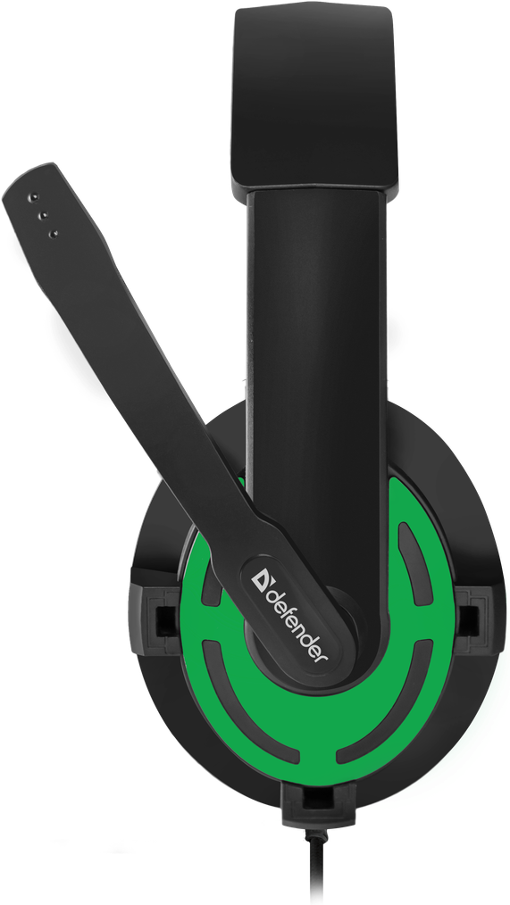 Наушники Defender Warhead G-300 (полноразмерные закрытые, c микрофоном, игровые, 2.5m, black-green)