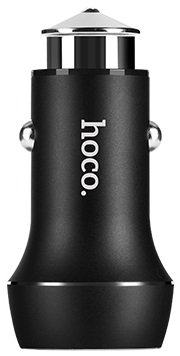 Зарядное устройство от прикуривателя hoco Z7 Transformer (12/24V - USB, 2*USB, 2.4А, быстрая зарядка, black)