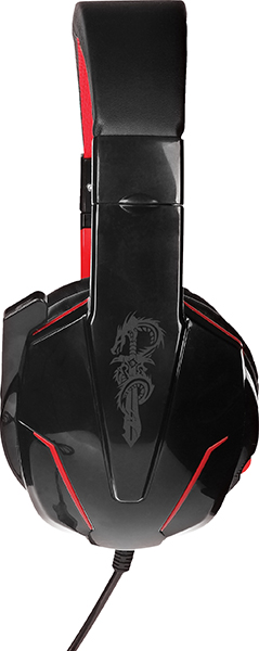 Наушники QUMO Bionic GHS 0002 (полноразмерные закрытые, c микрофоном, игровые, регулятор, 2.0m, black-red)