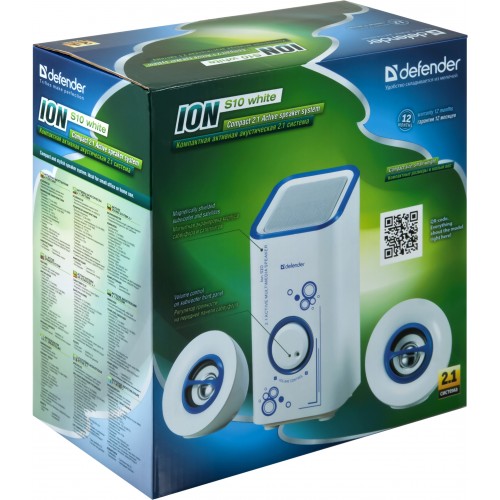 Колонки Defender Ion S10 (10W, white)