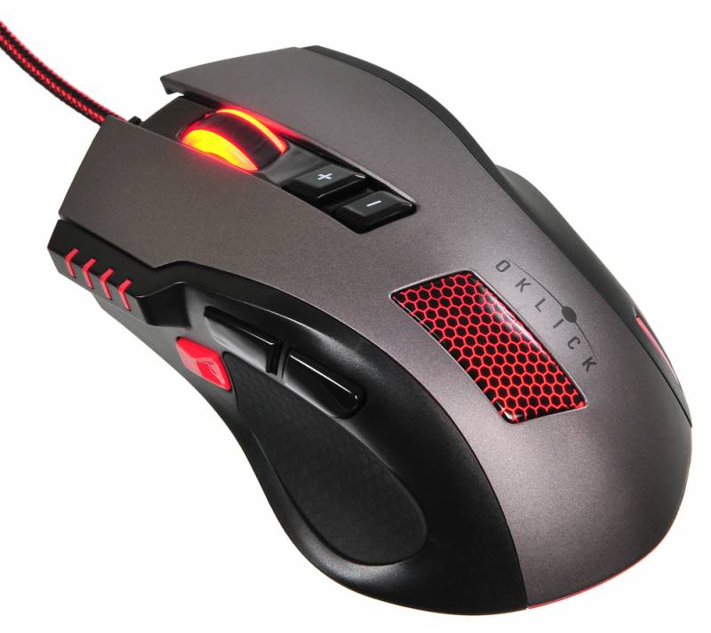 Мышь Oklick BEOWULF 805G V2 (USB, optical, 3200dpi, игровая, black-grey)