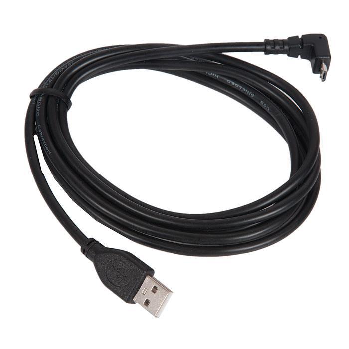 Кабель USB 2.0 Am - micro USB 1.8m (CCP-mUSB2-AMBM90-6, угловой разъём, экранированный, пакет, black) Cablexpert