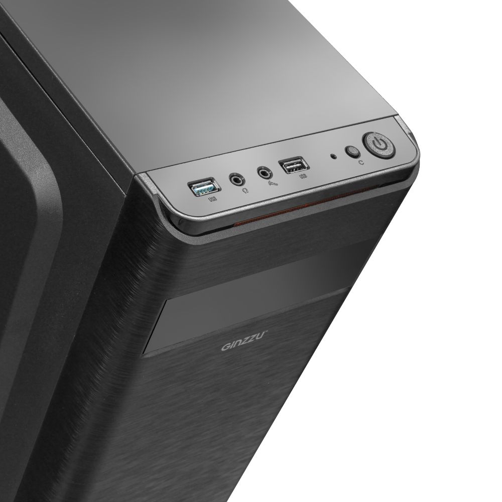 Корпус GINZZU E180 (без БП, ATX, USB3.0, black)