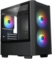 Корпус XASTRA A400M 3FRGB (без БП, mATX, USB3.0, 3x rainbow LED Fan, black)