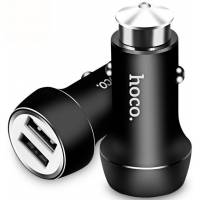 Зарядное устройство от прикуривателя hoco Z7 Transformer (12/24V - USB, 2*USB, 2.4А, быстрая зарядка, black)
