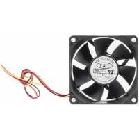 Вентилятор Gembird D7025BH-3 (MW-725M12C) (70x70x25mm, ball, 5000rpm, 42dBa, 3pin, black) OEM