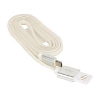 Кабель USB 2.0 Am - micro USB 1.0m (CC-mUSBs1m, мультиразъём, силиконовый шнур, пакет, white-silver) Cablexpert