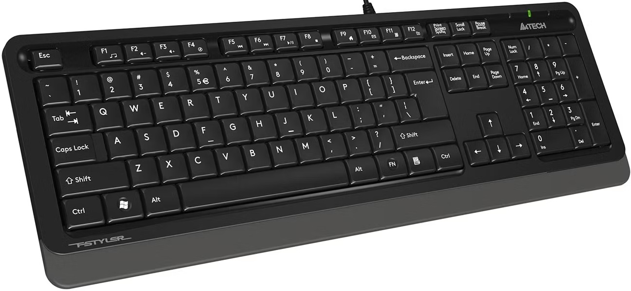 Клавиатура A4Tech Fstyler FKS10 (USB, мультимедийная, black-grey)