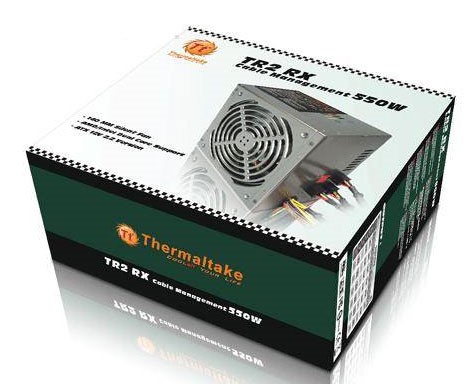 Блок питания Thermaltake 550W (TR2 RX550W, 140mm, 20+4+4+4pin, PCI-E 6+2pin, PCI-E 6pin, 6*SATA, 6*HDD, 1*FDD, Cab. Manag.) RTL