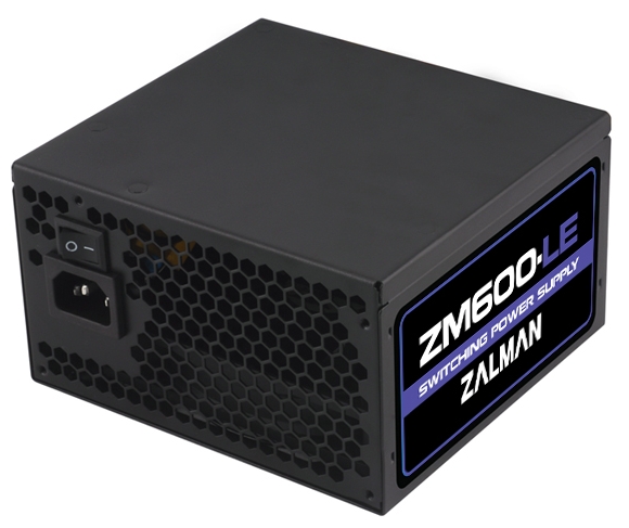Блок питания ZALMAN 600W (ZM600-LE, 120mm, 20+4+4+4pin, PCI-E 6+2pin, PCI-E 6pin, 6*SATA, 3*HDD, 1*FDD) RTL