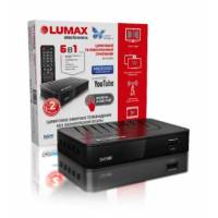 Тюнер для цифрового ТВ внешний / Медиа-проигрыватель LUMAX DV1103HD (1080p, DVB-T/T2, HDMI, JPEG, MKV, USB, Time Shift, поддержка сетевой карты Wi-Fi и 3G модема через порт USB, black)
