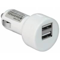 Зарядное устройство от прикуривателя Defender UCA-15 (12-24V, 2 USB разъёма, 2.1A max, white)