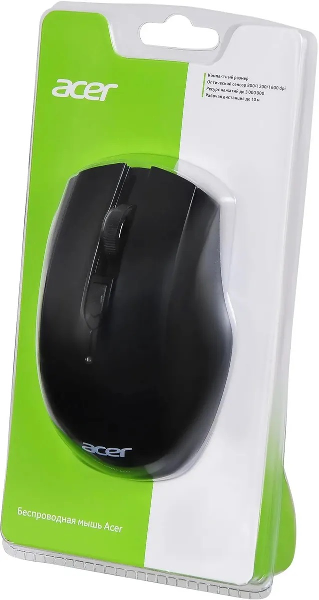 Мышь беспроводная Acer OMR030 (ZL.MCEEE.007) (optical, 1600dpi, AA, soft-touch, black)