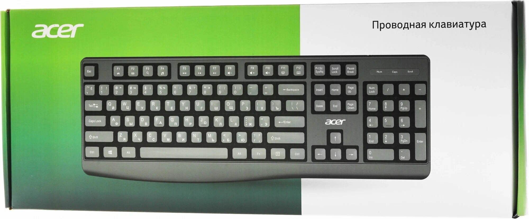 Клавиатура Acer OKW301 (ZL.KBDCC.01A) (USB, мультимедийная, 1.8m, black)