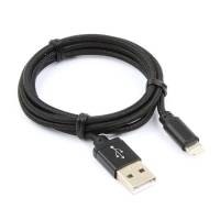 Кабель USB 2.0 Am - Lightning 1.0m (CC-ApUSB2bK 1m, нейлоновая оплетка, пакет, black) Cablexpert