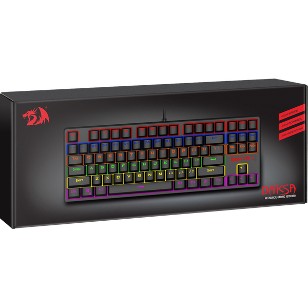 Клавиатура Redragon DAKSA (USB, механическая, регулируемая подсветка, влагоустойчивая, игровая, black)