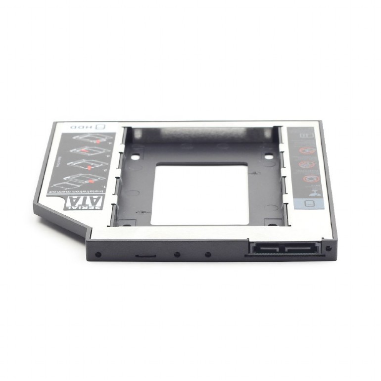 Крепление для установки 2.5" SSD/HDD в отсек привода ноутбука (MF-95-01, SATA, 9.5mm, металл) Gembird