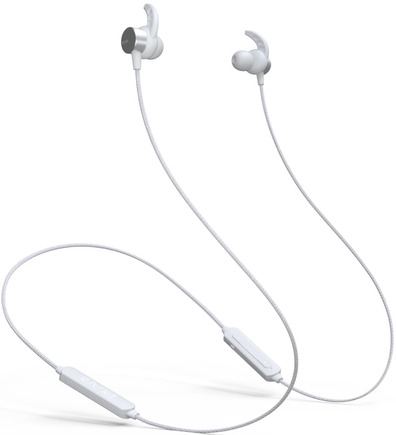Гарнитура Elari BeatBand (затычки, беспроводная, Bluetooth 5.0, с микрофоном, до 10 часов работы от батареи, IPX4, white-silver)