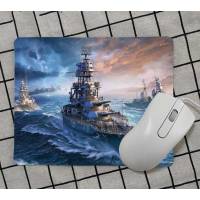 Коврик для мыши (World of Warships #3, тканевый на резиновой основе, игровой, black, 260x210x2mm)