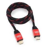 Кабель HDMI (m) - HDMI (m) 1.8m (CC-G-HDMI02-1.8M, ver.1.4, с позолоченными контактами, тканевая оплётка, red) Cablexpert
