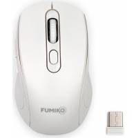 Мышь беспроводная FUMIKO QUICE FMA-14-W (optical, 1600dpi, бесшумный клик, AA (нет в комплекте), white)
