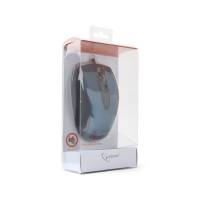 Мышь Gembird MOP-405-B (USB, optical, 1000dpi, бесшумный клик, 1.4m, black-blue)