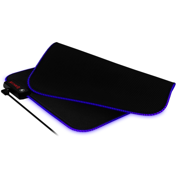 Коврик для мыши Redragon (PLUTO, тканевый на резиновой основе, игровой, RGB подсветка, black-red, 330x260x3mm)