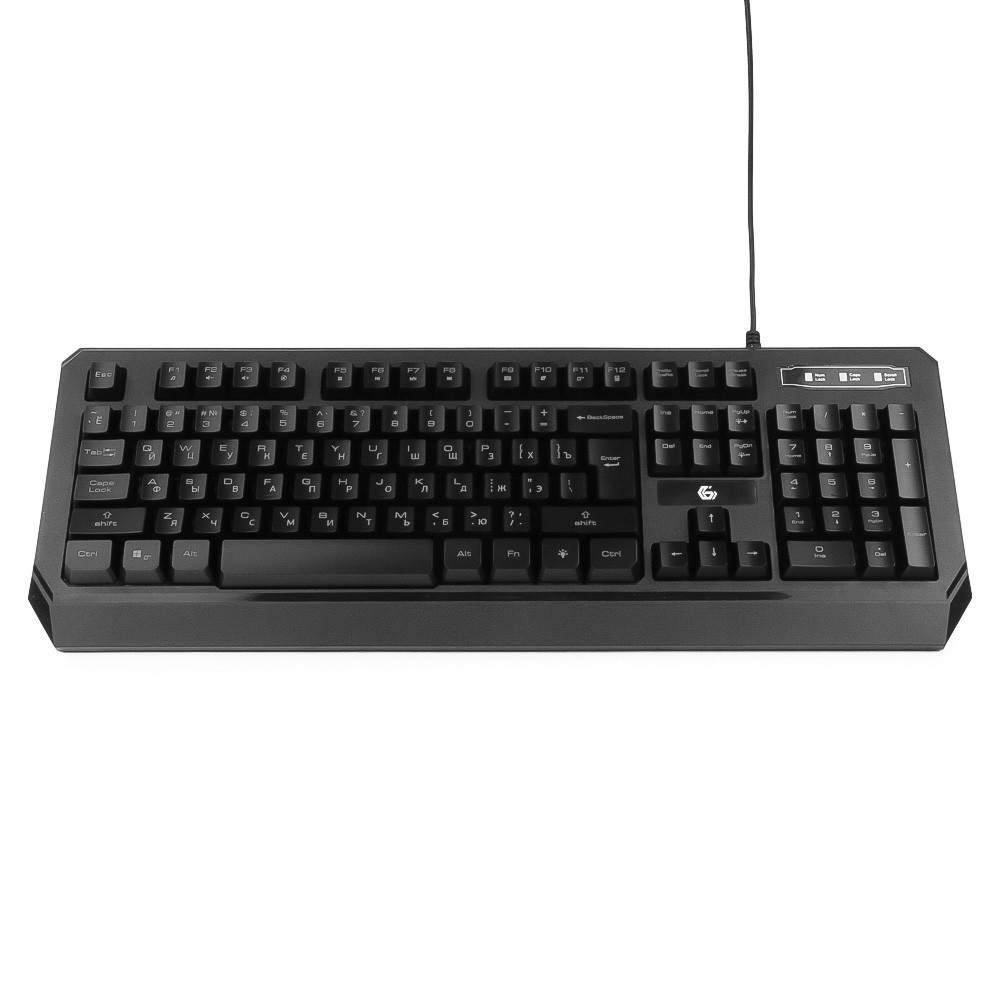 Клавиатура Gembird KB-G20L (USB, синяя подсветка, промо-код "Survarium", black)
