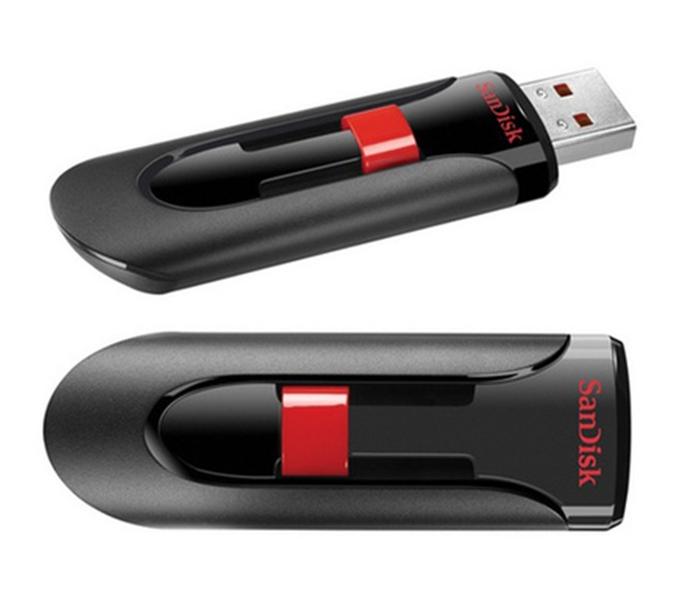 Флеш накопитель USB 2.0 8Gb SanDisk Cruzer Glide (SDCZ60-008G-B35, black-red)