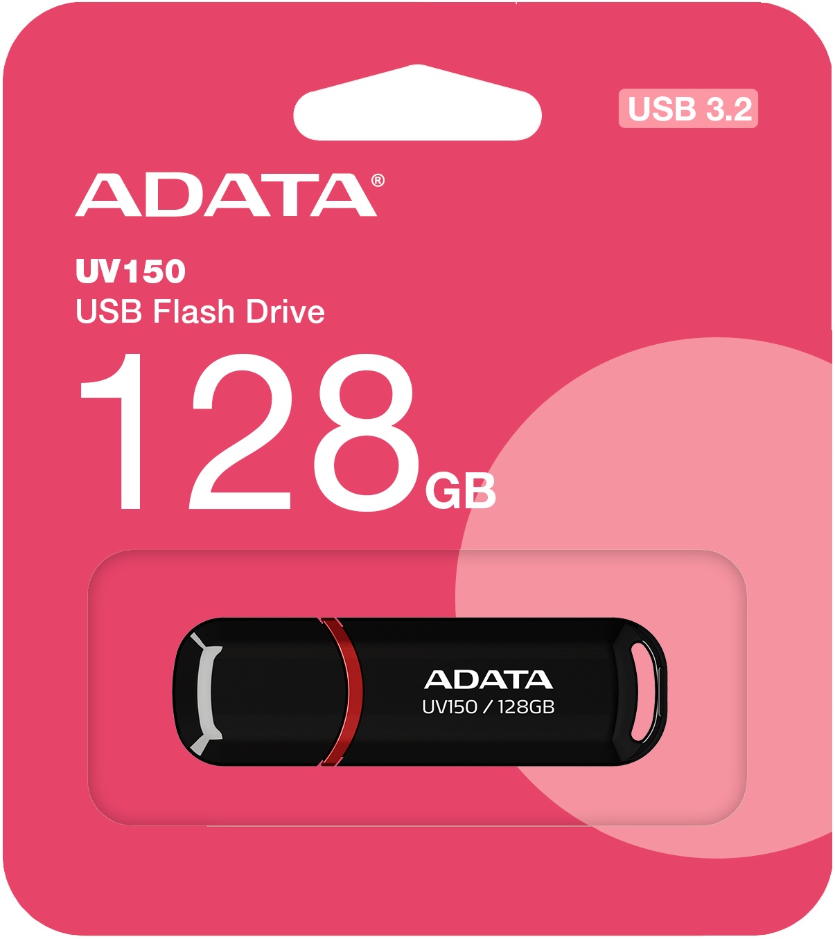 Флеш накопитель USB 3.2 128Gb ADATA UV150 (AUV150-128G-RBK, 100MB/s, black)