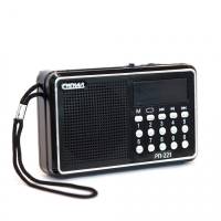 Радиоприемник Сигнал РП-221 (3W, портативный, аккумулятор 400mAh, USB, MicroSD, MP3, выход на наушники, black)