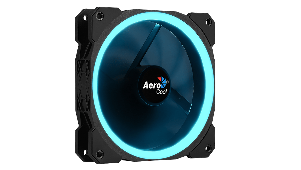Вентилятор AeroCool Orbit (120x120x25mm, Hydro, 1200rpm, 14dBa, 3+4pin, RGB ready LED, black) RTL