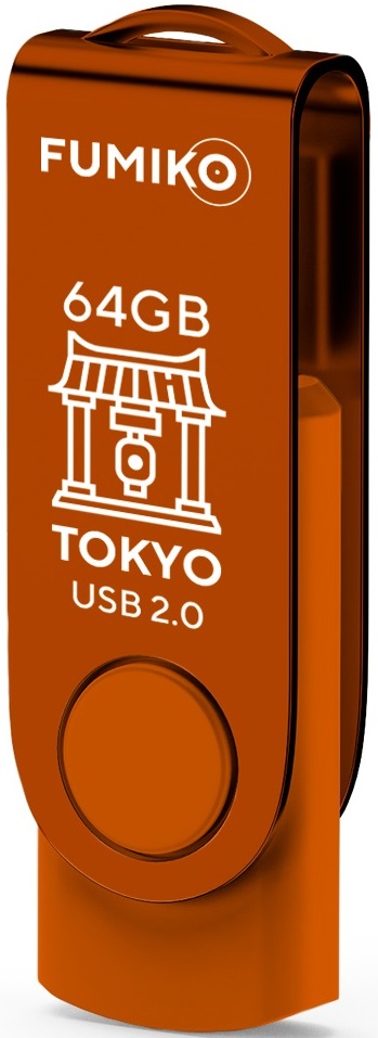 Флеш накопитель USB 2.0 64Gb FUMIKO TOKYO (FTO-35, 30MB/s, orange)