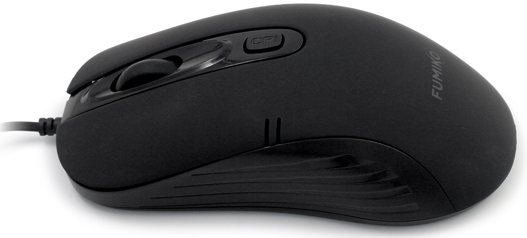 Мышь FUMIKO GHOST TOUCH FMW-14L-K (USB, optical, 1600dpi, RGB подсветка, soft-touch, 1.2m, black)