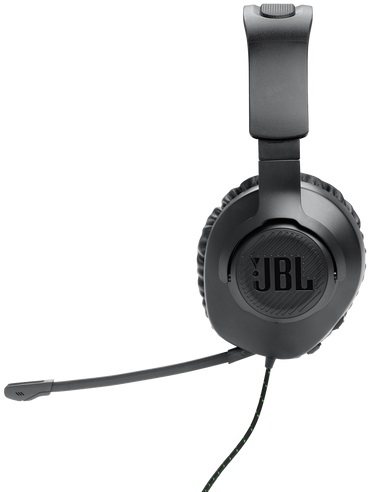 Наушники JBL QUANTUM 100X Console (полноразмерные закрытые, с микрофоном, регулятор, 1.2m, игровые, black-green)