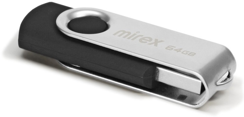 Флеш накопитель USB 2.0 64Gb Mirex Swivel (black)