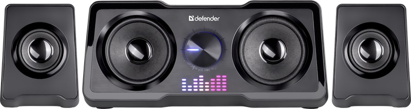 Колонки Defender Soundwall (16W, USB, подсветка, black)