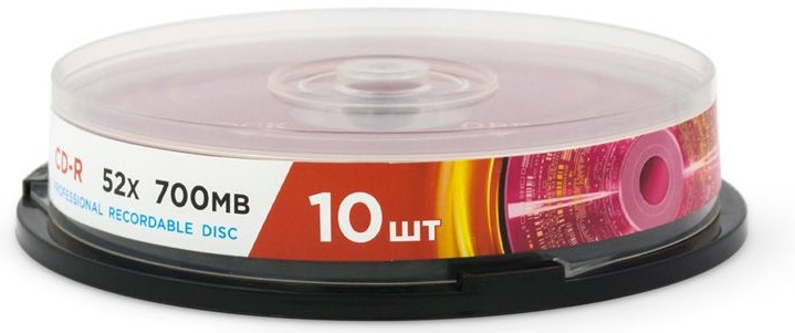 Диск CD-R Mirex (700Mb, 52x, 10шт., slim case)