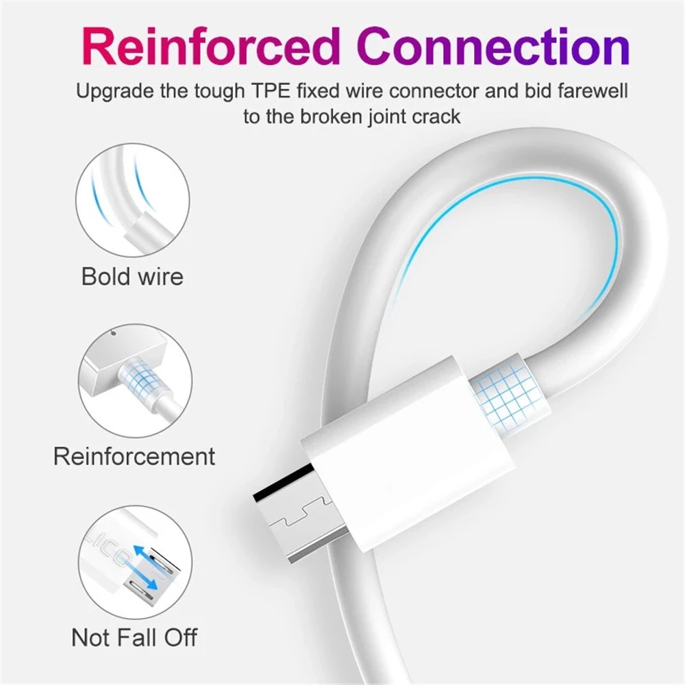 Кабель USB 2.0 Am - micro USB 2.0m (white)