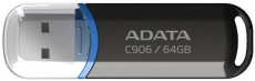 Флеш накопитель USB 2.0 64Gb ADATA C906 (AC906-64G-RBK, black)