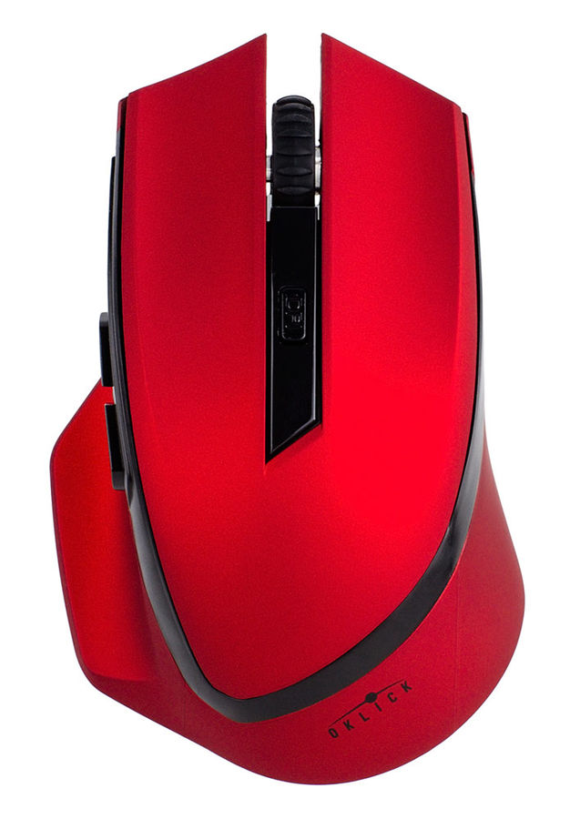 Мышь беспроводная Oklick 630LW (optical, 1600dpi, 2xAA, burgundy-black)