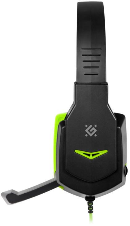 Наушники Defender Warhead G-320 (накладные закрытые, с микрофоном, 1.8m, промо-код "War Thunder", black-green)