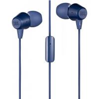 Наушники JBL C50HI (затычки, для мобильных устройств, с микрофоном, 1.2m, blue)