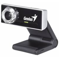 Web-камера Genius i-Slim 320 (0,3 Mpix,  640x480, микрофон, крепление на монитор, black-silver, USB 2.0)