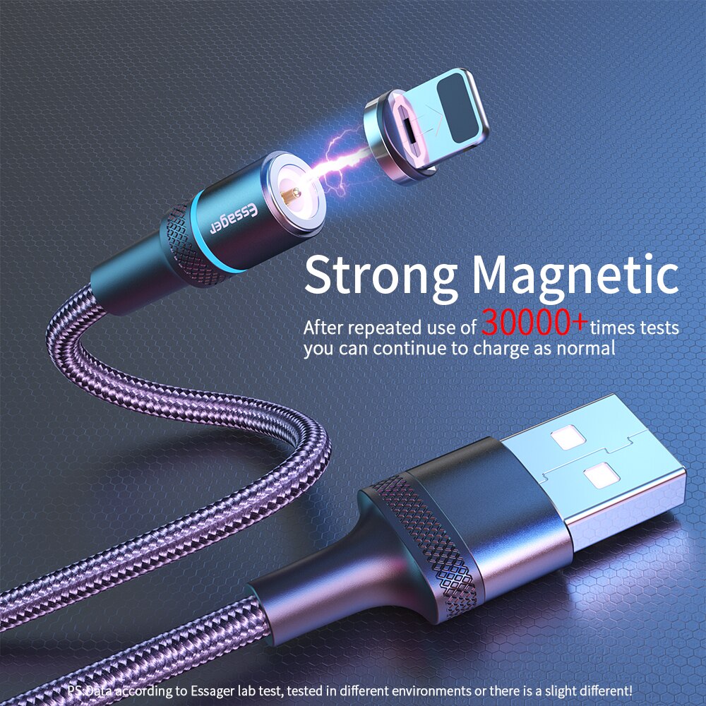 Кабель USB 2.0 Am - без адаптера 1.0m (EXCCX-GH01, нейлоновая оплётка, магнитный, black) Essager
