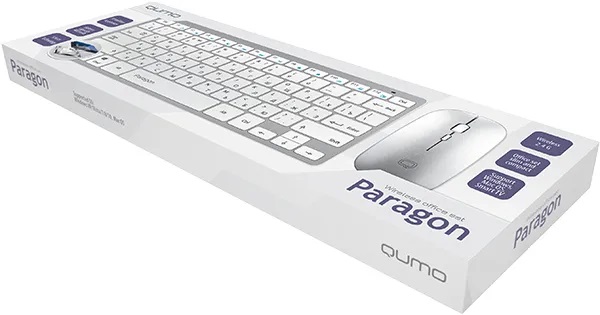 Клавиатура+мышь беспроводные QUMO Paragon (silver)