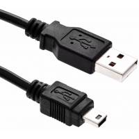 Кабель USB 2.0 Am - mini USB 1.0m (FMA12-01, black) FUMIKO
