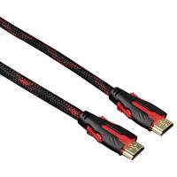 Кабель HDMIm-HDMIm 2.0m (H-51877, HDMI 2.0, 4K, 3D, Ethernet, тканевая оплётка, экранирование, позолоченные контакты, black) Hama