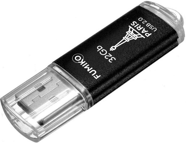 Флеш накопитель USB 2.0 32Gb FUMIKO PARIS (FPS-29, 30MB/s. black)