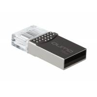 Флеш накопитель USB 2.0 16Gb QUMO Keeper (QM16GUD-Keep, OTG, silver)